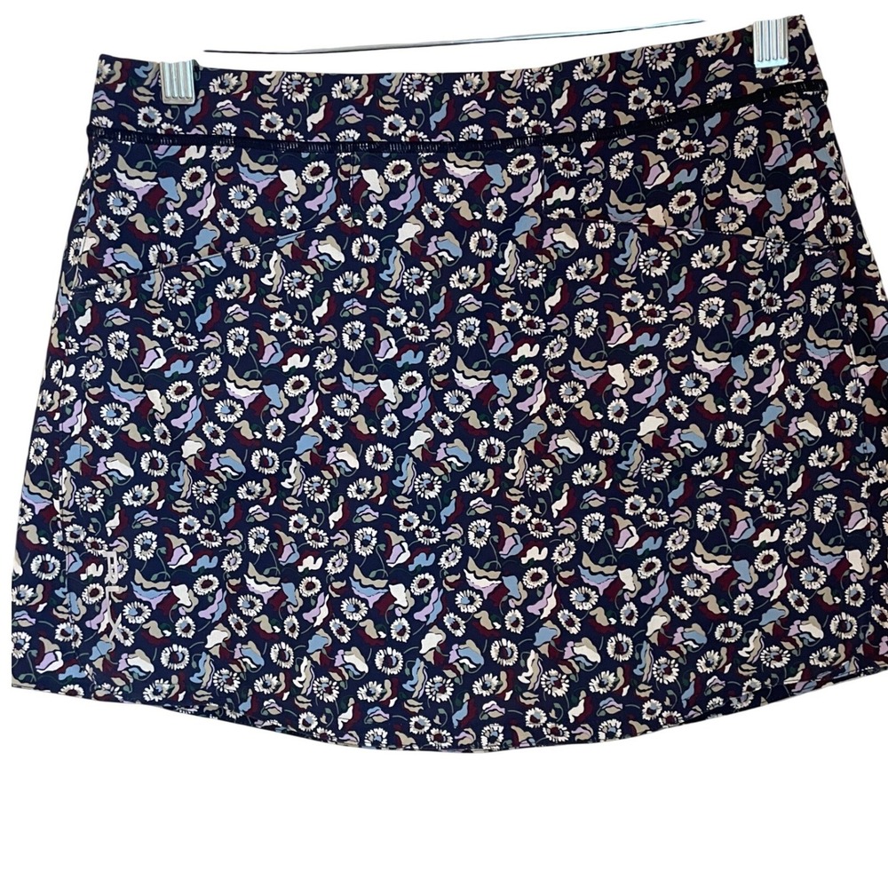 RLX Ralph Lauren Womens Floral Golf Tennis Pickleball Skort Navy Blue Size S